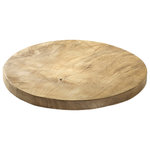 Serene Spaces Living - Serene Spaces Living Round Wood Board, Thin Board - This natural teak wood board has beautiful color variations, crevices, and natural imperfections, making each piece unique. Use this as a centerpiece with bud vases and fruit, it makes a great decor accent. Design your own laser engraved trays using these rounds. This elegant circular board works well as a charcuterie board to serve cheese, steak, meat, bread, vegetables, fruit or pastry. We recommend it to be washed and wiped with olive oil or butcher wax before the first use. Sold individually, this board measures 0.75" Tall and 12" Diameter. Please note: All sizes and shapes are approximate and will vary from piece to piece. You can count on quality, design and manufacturing when you order from Serene Spaces Living products, where we make everything with love.