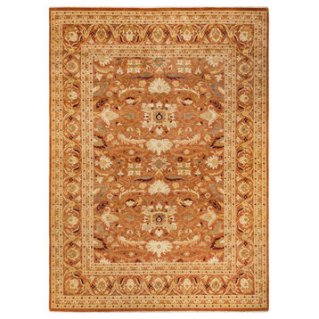 Eclectic, One-of-a-Kind Hand-Knotted Area Rug Brown, 8'10"x12'5"