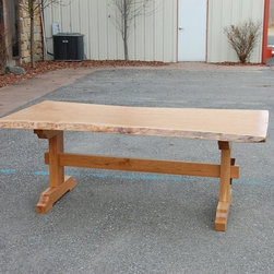 Live Edge Dining Tables with Trestle Base - Dining Tables