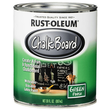 Rust-Oleum® 206438 Specialty Chalkboard Brush On Latex Paint, 1 Qt, Green