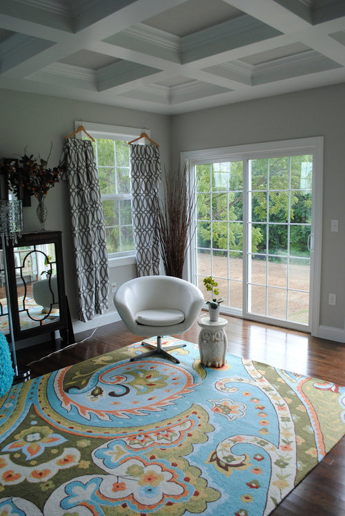 Can I use these curtains with this rug? Pattern Conflict? or Not?