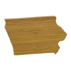 CuttingBoards.net - State Shaped Cutting Boards, Brown Richlite, Iowa - Cutting Boards
