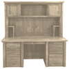 Barnwood Style Timber Peg Executive Desk With Hutch, Frost