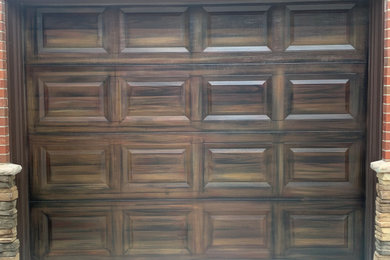 Faux wood finish- garage door