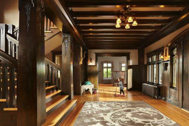 Example of a trendy entryway design in Seattle