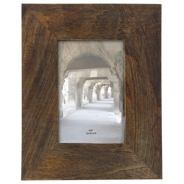 Modern 9"x7" Rectangular Brown Wooden Picture Frame