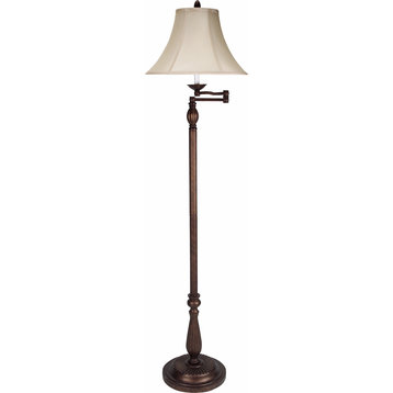 Swing Arm Floor Lamp - Pearl