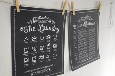Laundry Procedures Print Set - Customize Color and Size