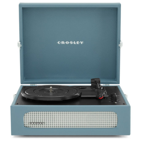 Voyager Bluetooth Vinyl Record Player, Washed Blue
