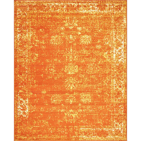 Unique Loom, Casino Sofia Area Rug, Orange, 8'x10'