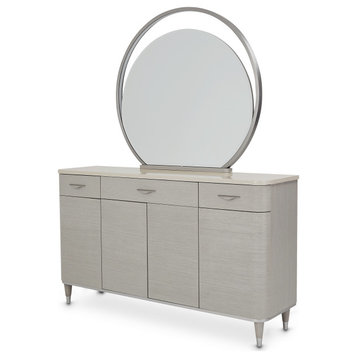 Eclipse Sideboard with Mirror - Moonlight Gray