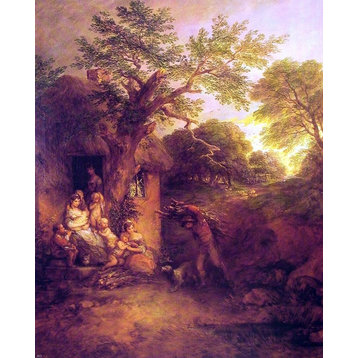 Thomas Gainsborough The Woodcutters' Return, 20"x25" Wall Decal