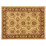 Bareens Designer Rugs - Bohemien Ziegler Keeley Ivory Brown Hand-Knotted Wool Rug - 5'0'' x 7'0'' - Enhance the ambiance of your home with this magnificent Persian-influenced Turkish hand-knotted rug made by skilled artisans capable of creating the most exceptional vegetable dyes and hand-spun wool. This exquisite handmade rug is a one-of-a-kind Peshawar Kafkaz, otherwise identified as Chobi, Chobi Peshawar, Oushak, or Ziegler rug. These handmade rugs are crafted in Pakistan utilizing superior-quality wool imported from Australia, New Zealand, and Korea in two types of weaves: the Persian weave and the Mori weave. This rug is meticulously crafted by hand using the finest natural vegetable dyes extracted from local plants. The artisans use a blend of hand-spun local and fine merino wool, resulting in a rug with a compelling texture, higher lanolin content, and longer staple. The artisans occasionally incorporate natural or artificial silk into the pile to enhance specific motifs. The finished product is an awe-inspiring execution of flawless design and an understated palette that exudes elegance.