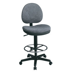 Sculptured Seat and Back Drafting Chair - Living Room Chairs