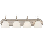 Savoy House - Herndon 4 Light Bath Bar, Satin Nickel - The classic Herndon vanity fixture from Savoy House has simple and elegant transitional style that is easily integrated into most home designs.