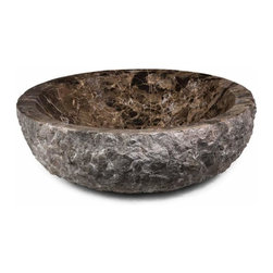 Miseno - Miseno MNO-172S Circular 17" Marble Vessel Bathroom Sink - Bathroom Sinks