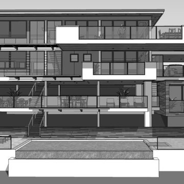 New energy efficient contemporary home - Tiburon California