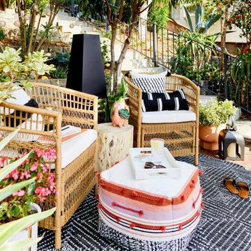 Outdoor Patio Lounge Area - Styled by Emily Henderson