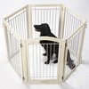 Six-Panel Hardwood Pet Gate And Crate - Antique White - Pool Toys