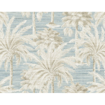 Dream Of Palm Trees Blue Texture Wallpaper, Bolt