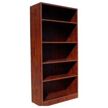 Boss Bookcase, 31W X 14D X 65.5H Mahogany