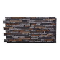 145-MESA STACKED SLATE WALL PANEL - 24"H - Wall Panels