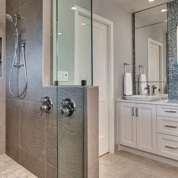 Bellevue Contemporary Bathroom with LED