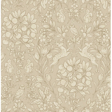 Richmond Taupe Floral Wallpaper Bolt