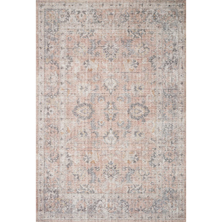 Skye Printed Area Rug by Loloi II, Blush/Gray, 8'0"x8'0" Round