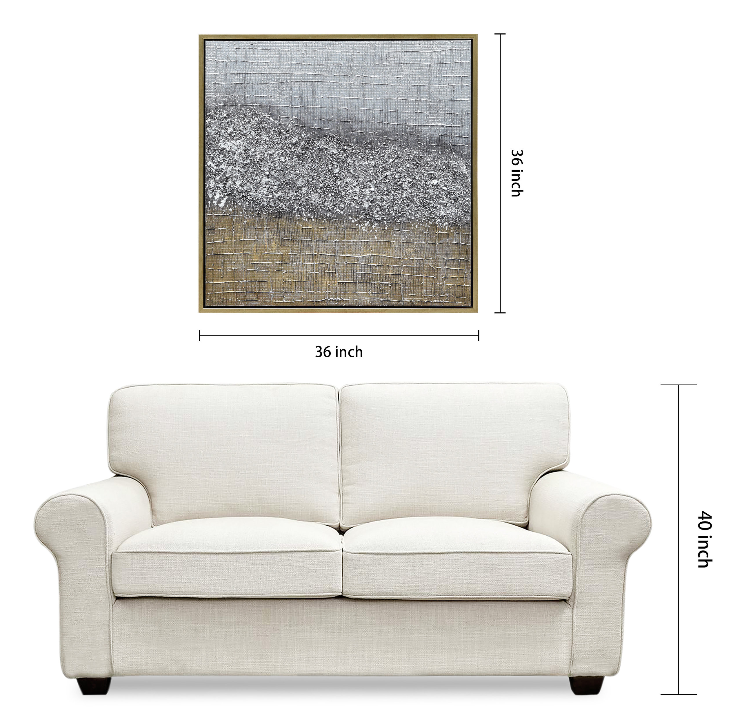 Matter Abstract Textured Metallic Hand Painted Wall Art by Martin Edwards