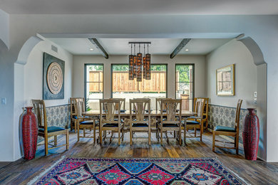 Dining room - mediterranean dining room idea in Santa Barbara