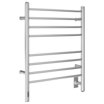 Ancona Prestige 8-Bar Brushed Stainless Steel Towel Warmer With On-Board Timer