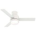 Hunter - Hunter 51334 Gilmour, 44" Ceiling Fan with Light Kit and Remote Control - The Gilmour outdoor ceiling fan features a simpleGilmour 44 Inch Ceil Matte White Matte WhUL: Suitable for damp locations Energy Star Qualified: n/a ADA Certified: n/a  *Number of Lights: 2-*Wattage:9.8w LED bulb(s) *Bulb Included:Yes *Bulb Type:LED *Finish Type:Matte White