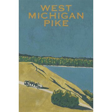 "West Michigan Pike" Painting Print on Wrapped Canvas, 24x36