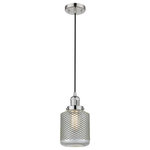 Innovations Lighting - Franklin Restoration Stanton 1 Light Mini Pendant in Polished Nickel - The Stanton 1 Light Mini Pendant is part of the Franklin Restoration Collection. Includes 10 Feet Black Textured Cord