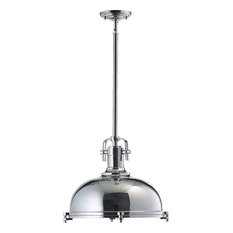 One Light Chrome Down Pendant