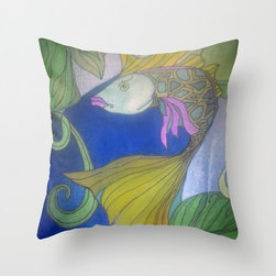 lady fish , pillow - Decorative Pillows