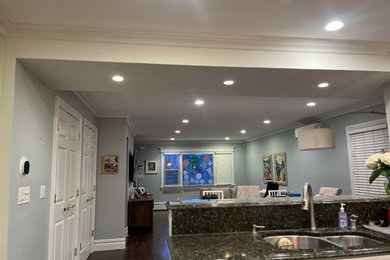 Trendy home design photo in New York