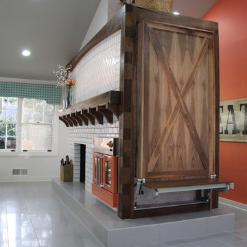 Orange BlueStar Wall Oven featured on HGTV's The Elbow Room