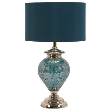 Glam Blue Glass Table Lamp 40116
