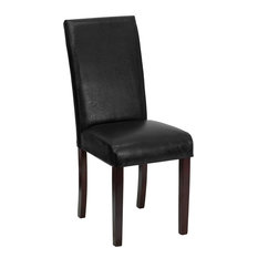 flash furniture leather upholstered parsons chair black dining chairs - Leather Dining Room Furniture flash furniture leather upholstered parsons chair black dining chairs - Leather Dining Room Furniture