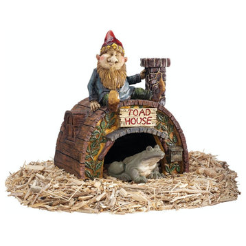 Garden Gnome's Toad House Statue