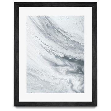 Giant Art 24x32 Marble Grey -1 Matted and Framed in White