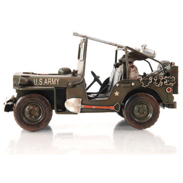 GREEN 1940 WILLYS-OVERLAND JEEP 1:12 Collectible Metal scale model Jeep