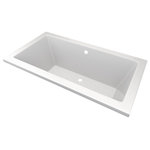 Valley Acrylic Bath - CHI White Acrylic Extra Deep Drop-In Bathtub Center Drain by Valley Acrylic, Whi - The CHI acrylic drop-in tub from Valley Acrylic is attractive, durable, functional, and easy to install. Valley Acrylic tubs are built using a proprietary layering technology to reinforce and insulate the tubs far better than other tubs available today. The process starts with a heavy acrylic sheet with a resin and fiberglass mixture backing then a thick layer of real Canadian wood is applied to the tub which is then coated with another layer of the proprietary resin. This gives the tub better heat retention and insulation than other acrylic, gel coat, or steel tub products on the market while giving unparalleled strength and rigidity. The proprietary layered technology insulates the tub rather than absorbing heat from the water like cast iron which saves energy and water by retaining more heat and making the addition of hot water less frequently to maintain a warm bath. The 60" size is a convenient size allowing for ample space in the bath and is frequently used for new construction or remodeling drop-in applications. The heavy 3mm thick acrylic layer provides a high gloss surface that is scratch, fade, and crack resistant providing a clean and attractive appearance through the entire long life of the tub. The vibrant surface of the Acrylic tubs cleans up easily with mild soap and water, no scrubbing or harsh chemical cleaners are required. This easy-to-clean nonporous acrylic surface resists the growth of mold, mildew, and mineral deposits providing a safe and hygienic bathing fixture for your family. The CHI tub has a convenient end drain configuration and a 17.5" water depth in the large rectangular interior. Valley Acrylic, a Woman-Owned Business, creates handmade products that are eco-friendly and manufactured in a Certified Zero Waste factory in Mission, BC, Canada.