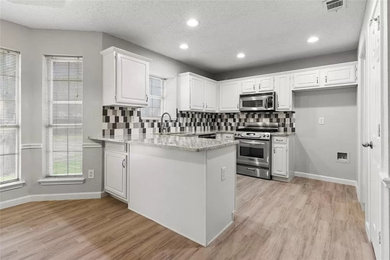 Example of a minimalist kitchen design in Dallas