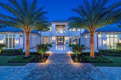 Photo of a beach style exterior in Miami.