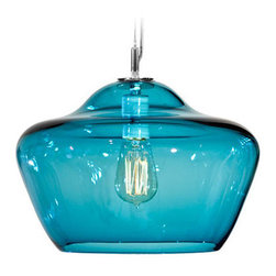 Vesuvius Aura 1-Light Pendant Light in Lagoon - Pendant Lighting