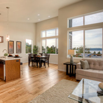 Open Concept Kitchen and Dining and Living Room