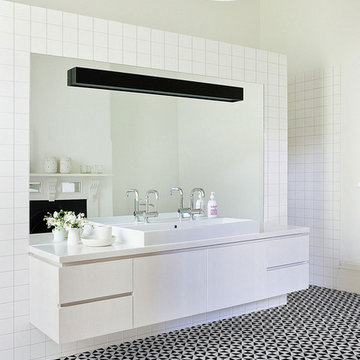 Modern Bathroom Triangular Porcelain Mosaic Tile